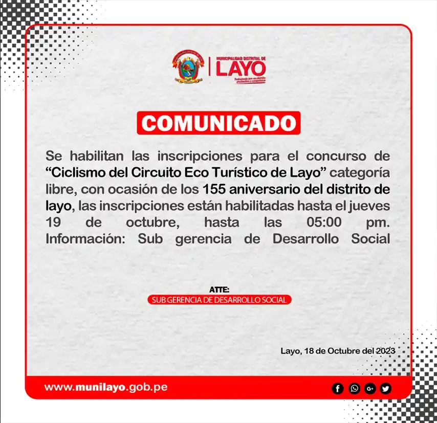Ciclismo del Circuito Ecoturístico de Layo