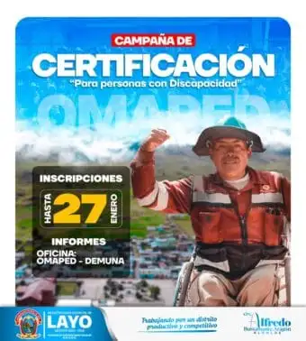 campaña de certificación para personas que sufran de alguna discapacidad física