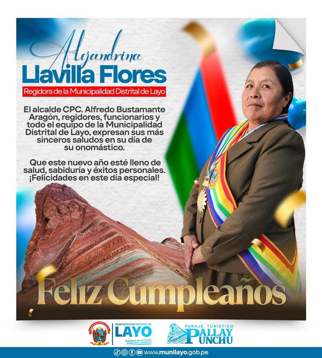 𝗙𝗘𝗟Í𝗭 𝗖𝗨𝗠𝗣𝗟𝗘𝗔Ñ𝗢𝗦, 𝗦𝗿𝗮. 𝗥𝗘𝗚𝗜𝗗𝗢𝗥𝗔 𝗔𝗟𝗘𝗝𝗔𝗡𝗗𝗥𝗜𝗡𝗔 𝗟𝗟𝗔𝗩𝗜𝗟𝗟𝗔 𝗙𝗟𝗢𝗥𝗘𝗦!