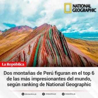Ubicadas en la región de Cusco, estas montañas de colores destaca por su singu
