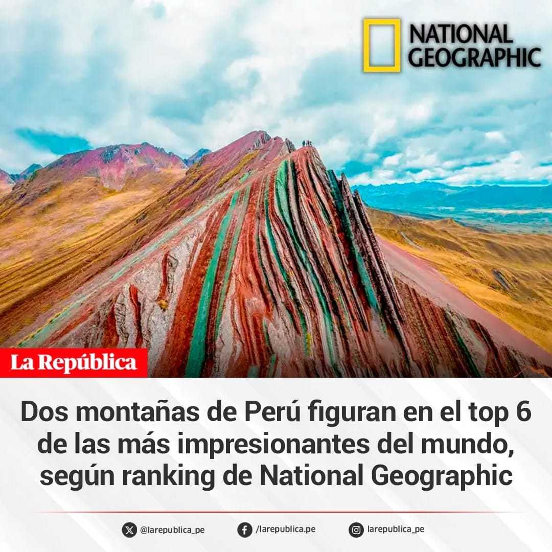 Ubicadas en la región de Cusco, estas montañas de colores destaca por su singu