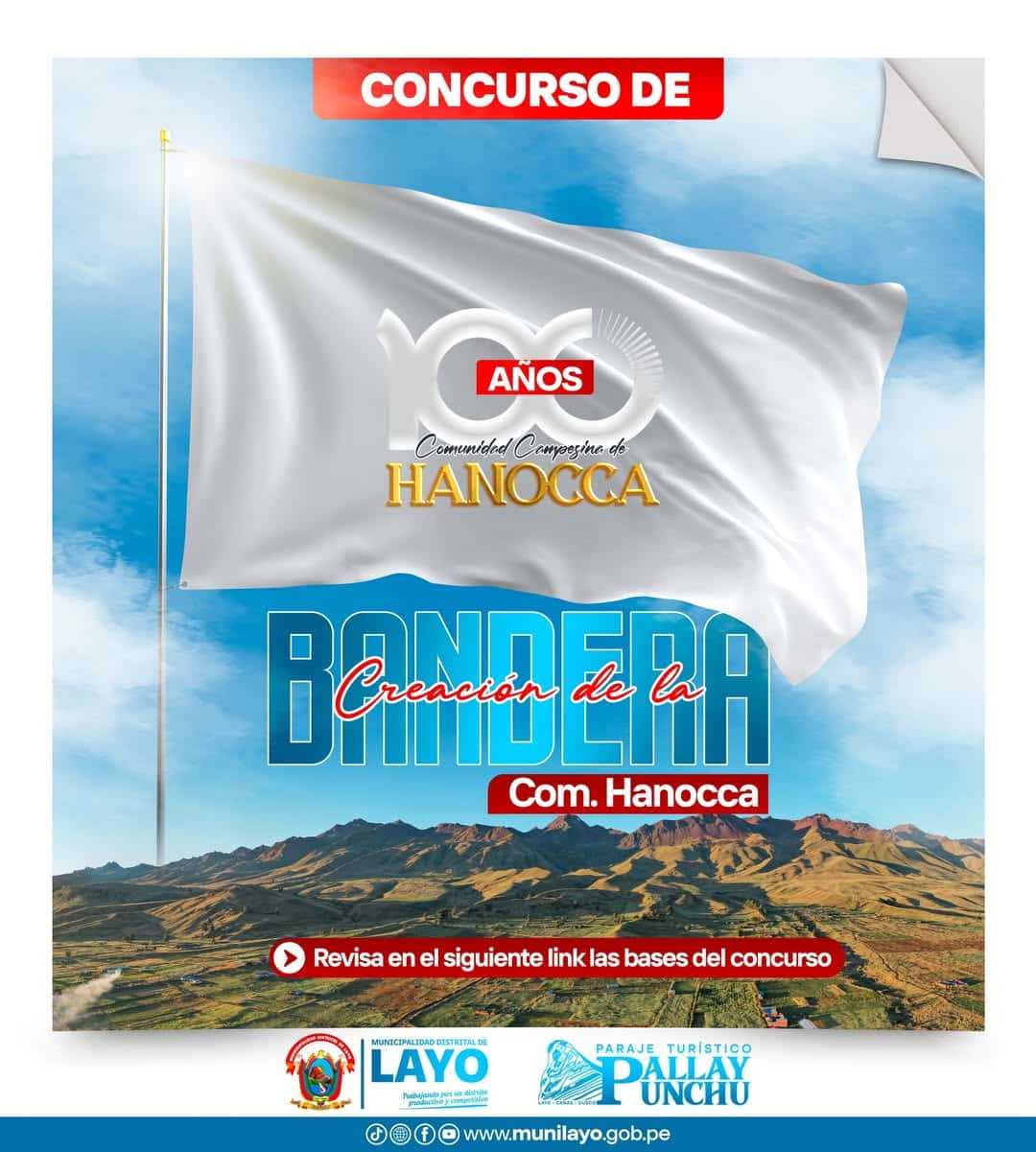 𝗖𝗢𝗡𝗖𝗨𝗥𝗦𝗢 𝗗𝗘 𝗖𝗥𝗘𝗔𝗖𝗜Ó𝗡 𝗗𝗘 𝗟𝗔 𝗕𝗔𝗡𝗗𝗘𝗥𝗔 𝗗𝗘 𝗟𝗔 𝗖𝗢𝗠𝗨𝗡𝗜𝗗𝗔𝗗 𝗗𝗘 𝗛𝗔𝗡𝗢𝗖𝗖𝗔 – 𝗖𝗘𝗡𝗧𝗘𝗡𝗔𝗥𝗜𝗢 𝟮𝟬𝟮𝟲