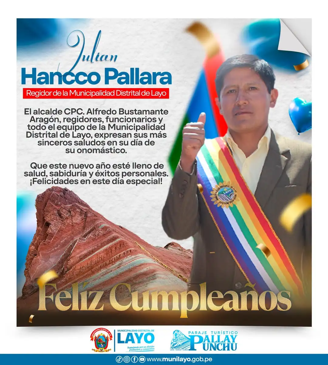 𝗙𝗘𝗟Í𝗭 𝗖𝗨𝗠𝗣𝗟𝗘𝗔Ñ𝗢𝗦, 𝗦𝗿. 𝗥𝗘𝗚𝗜𝗗𝗢𝗥 𝗝𝗨𝗟𝗜𝗔𝗡 𝗛𝗔𝗡𝗖𝗖𝗢 𝗣𝗔𝗟𝗟𝗔𝗥𝗔!
