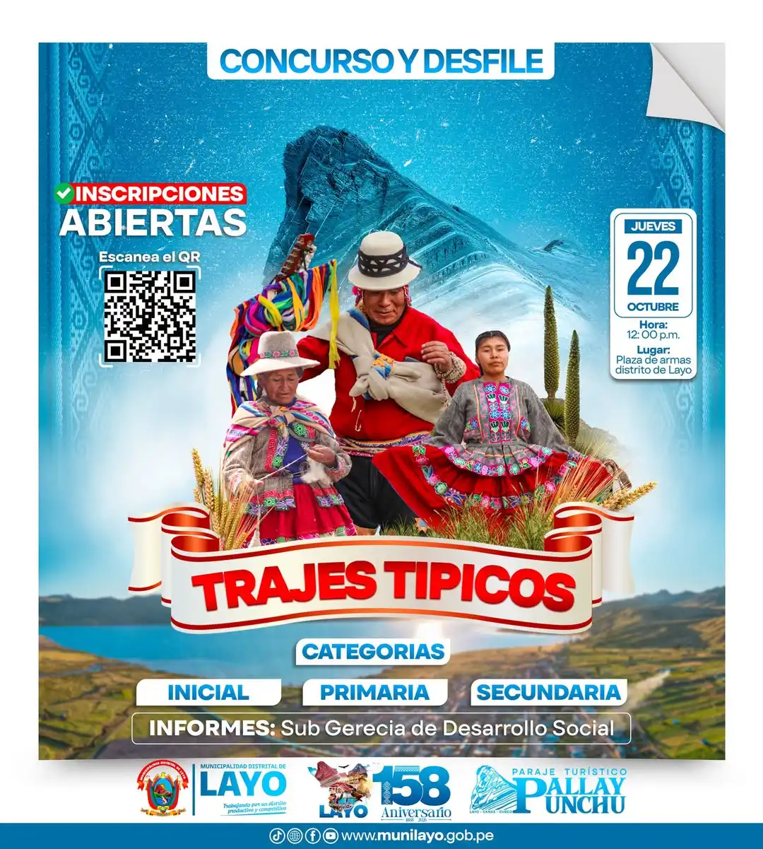 𝗖𝗢𝗡𝗖𝗨𝗥𝗦𝗢 𝗬 𝗗𝗘𝗦𝗙𝗜𝗟𝗘 𝗗𝗘 𝗧𝗥𝗔𝗝𝗘𝗦 𝗧Í𝗣𝗜𝗖𝗢𝗦 𝗟𝗔𝗬𝗢 𝟮𝟬𝟮𝟲