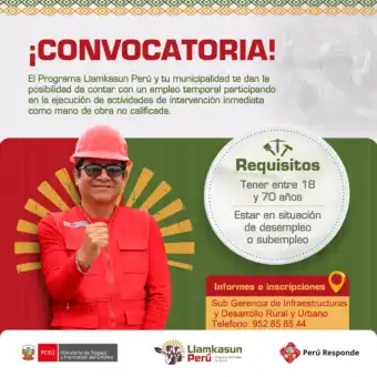 𝗖𝗢𝗡𝗩𝗢𝗖𝗔𝗧𝗢𝗥𝗜𝗔 𝗣𝗔𝗥𝗔 𝗘𝗟 𝗣𝗥𝗢𝗚𝗥𝗔𝗠𝗔 𝗟𝗟𝗔𝗠𝗞𝗔𝗦𝗨𝗠 𝗣𝗘𝗥Ú