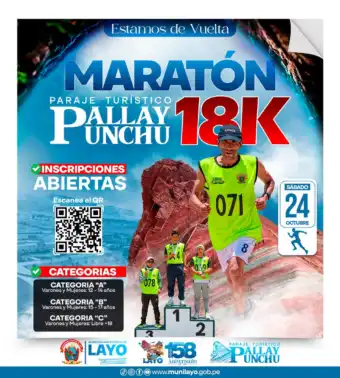 𝗠𝗔𝗥𝗔𝗧Ó𝗡 𝗣𝗔𝗟𝗟𝗔𝗬 𝗣𝗨𝗡𝗖𝗛𝗨 𝟮𝟬𝟮6 - 𝗠𝗢𝗡𝗧𝗔Ñ𝗔 𝗗𝗘 𝗖𝗢𝗟𝗢𝗥𝗘𝗦